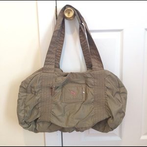 Puma olive green weekender bag