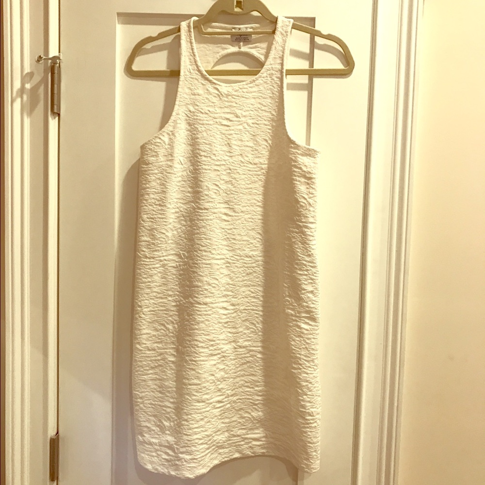 ZARA white textured open back dress!