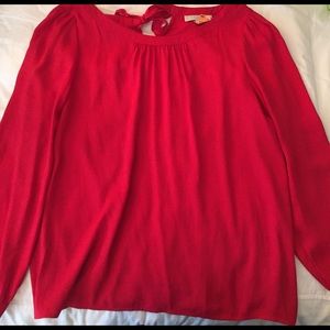 ladies red blouse