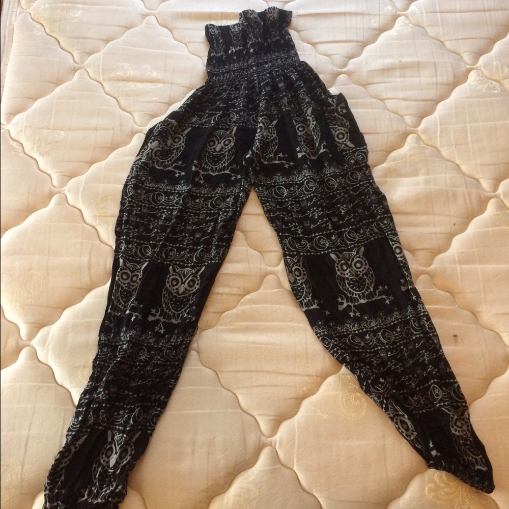 Black owl festival pants