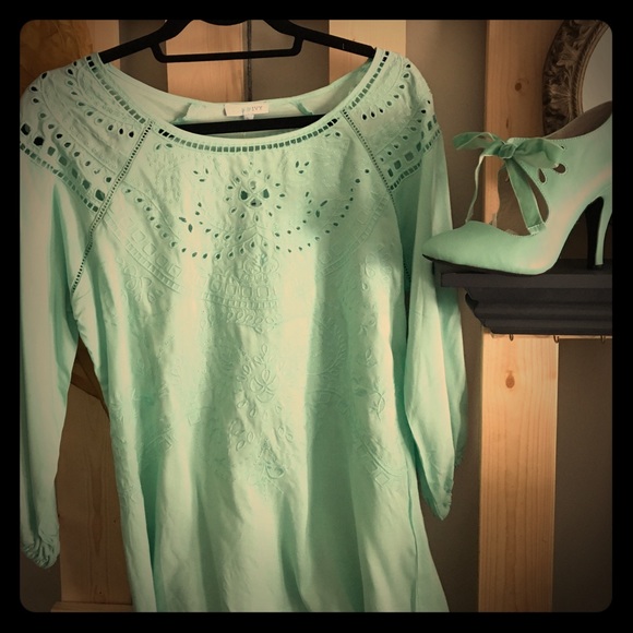 Turquoise/ Robin's Egg Blue/ Mint Large Top - Picture 1 of 4