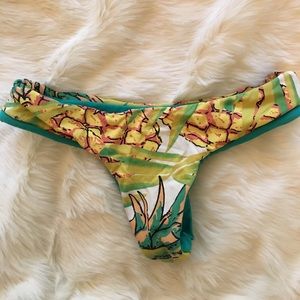 Midori reversibl pineapple teal bikini bottoms