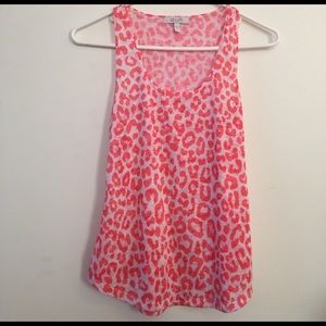 Orange cheetah print tank