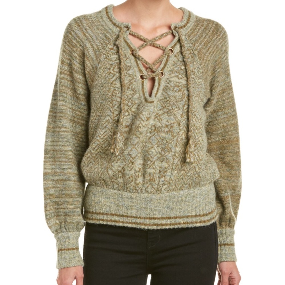 Free People Green Sweater
