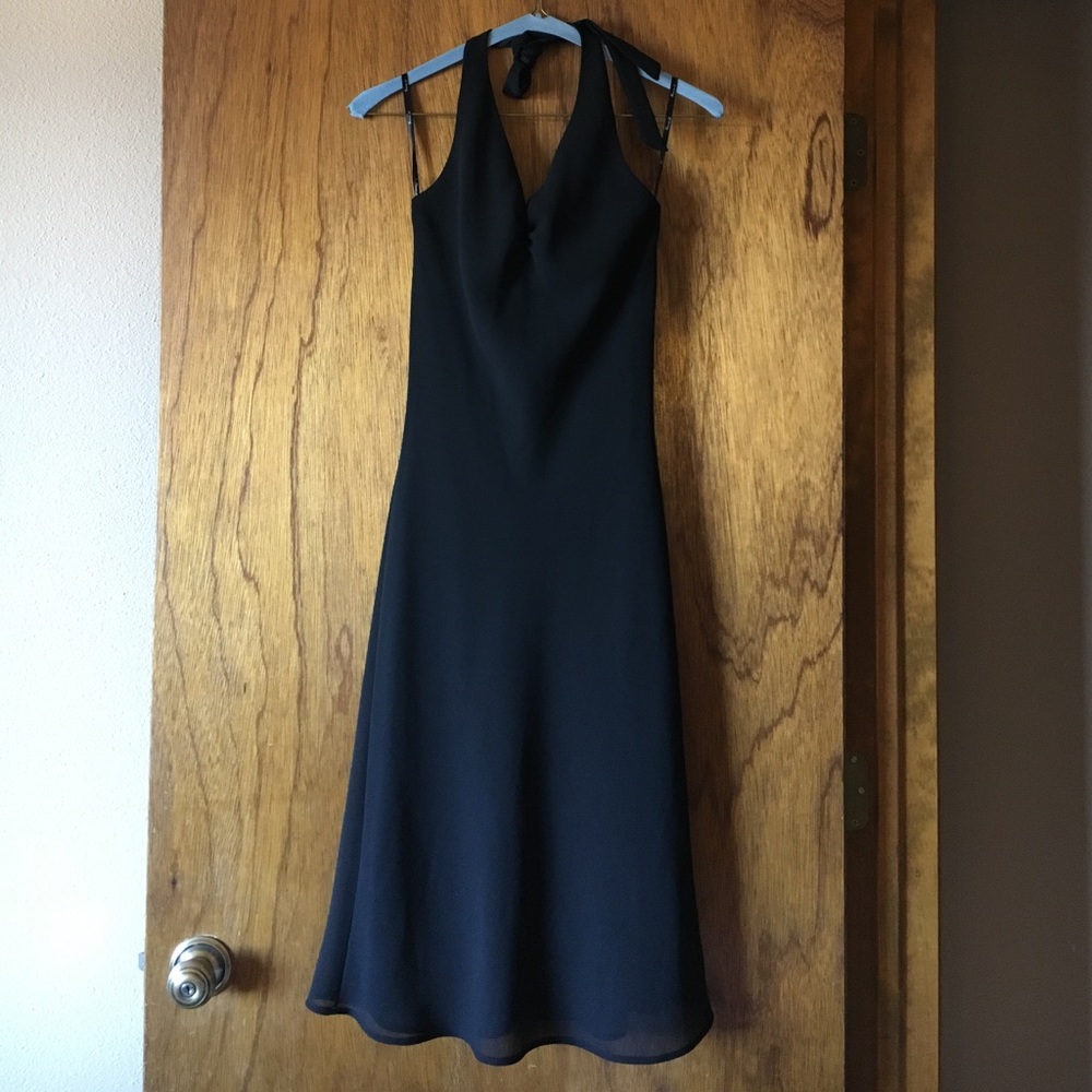 Black Halter Top Dress