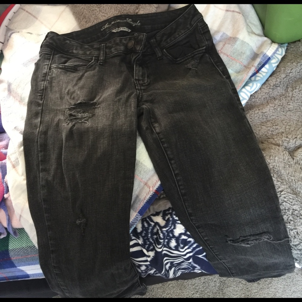 American eagle black jeggings