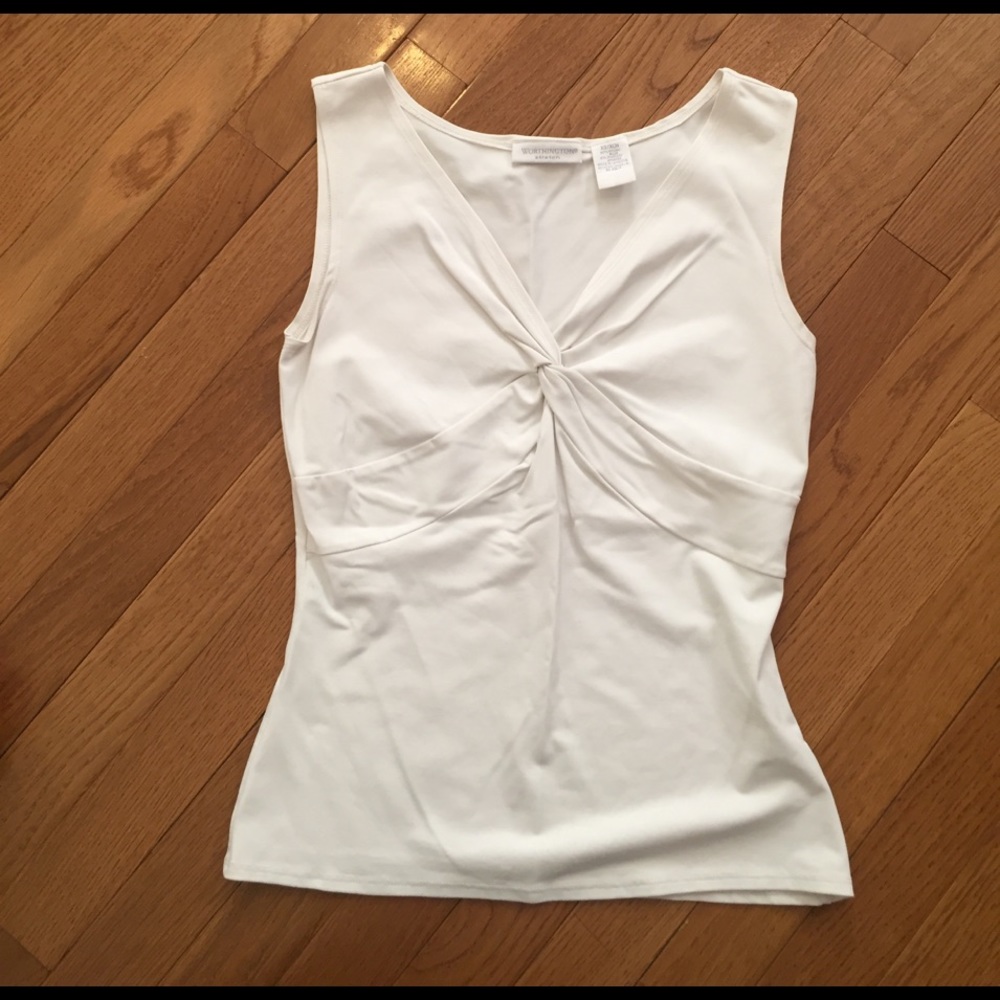 White Tank with Adorable Neckline