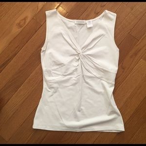 White Tank with Adorable Neckline