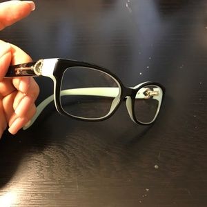 Tiffany & Co. Eye glass frame. Black/Teal
