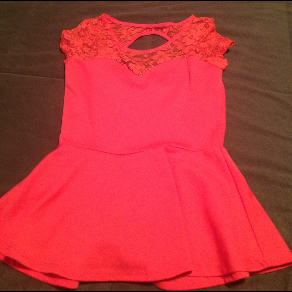 Coral colored top