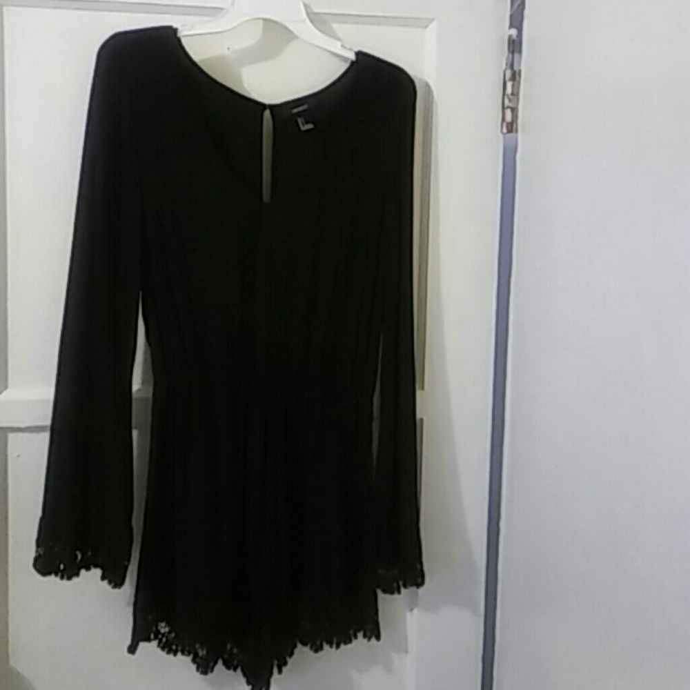 Forever 21 Black Romper with lace