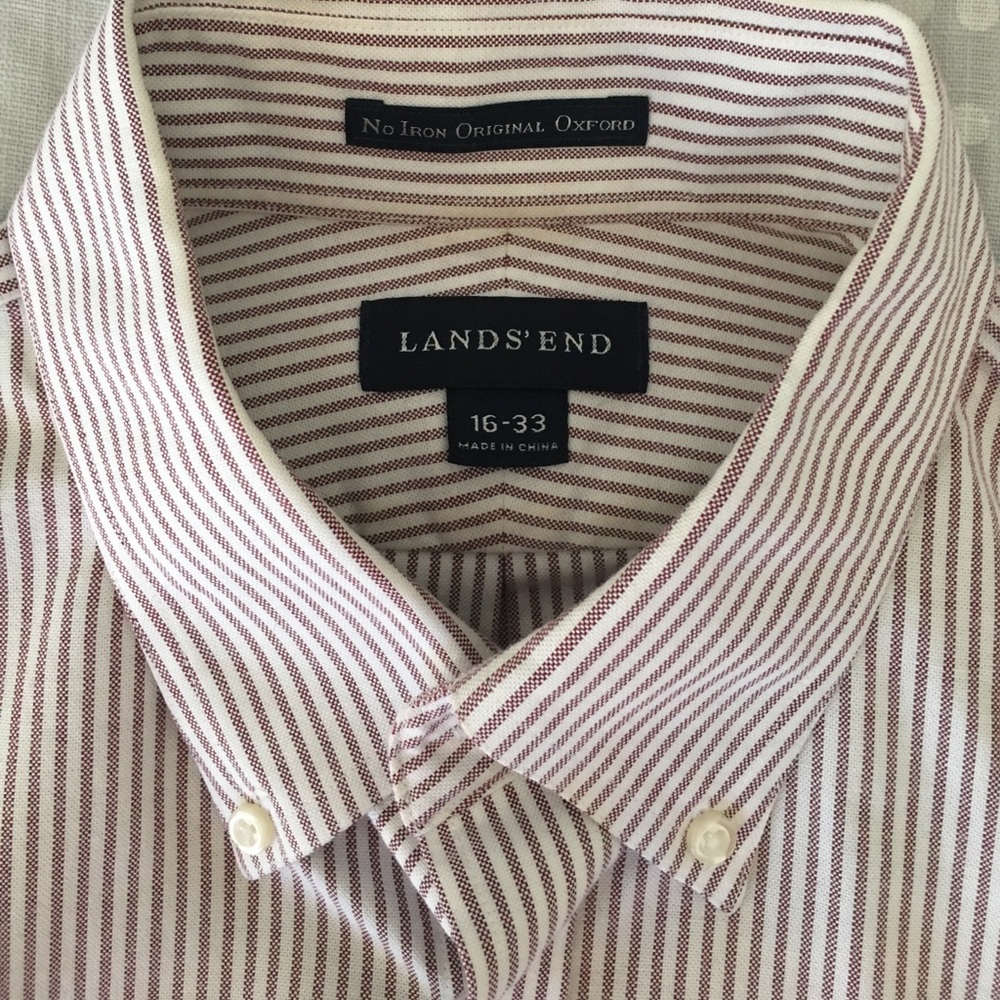 Lands End Men's no iron original oxford