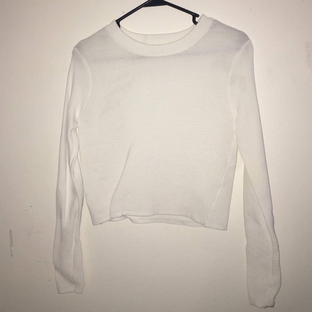 White Crop Top Sweater