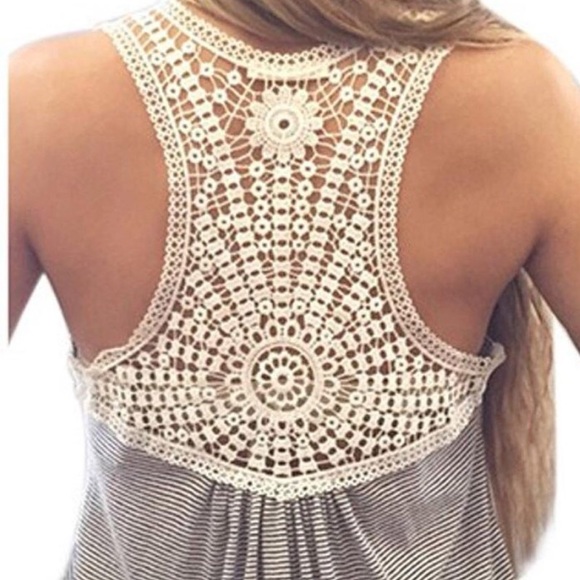 Crochet Tank Tee - Picture 2 of 2