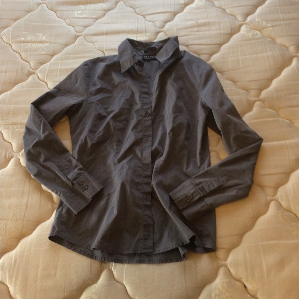 Charcoal grey button down