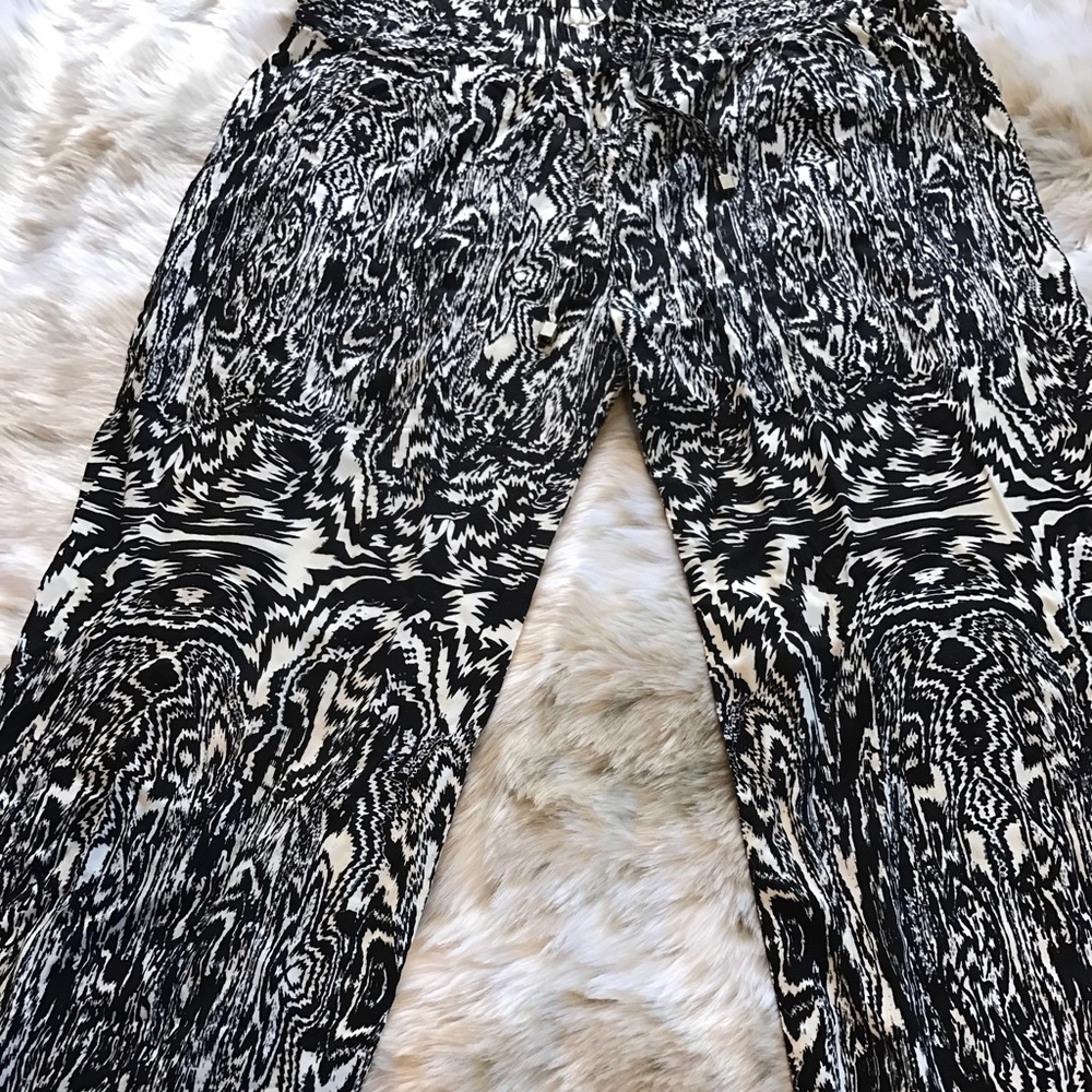 Cream and black pants