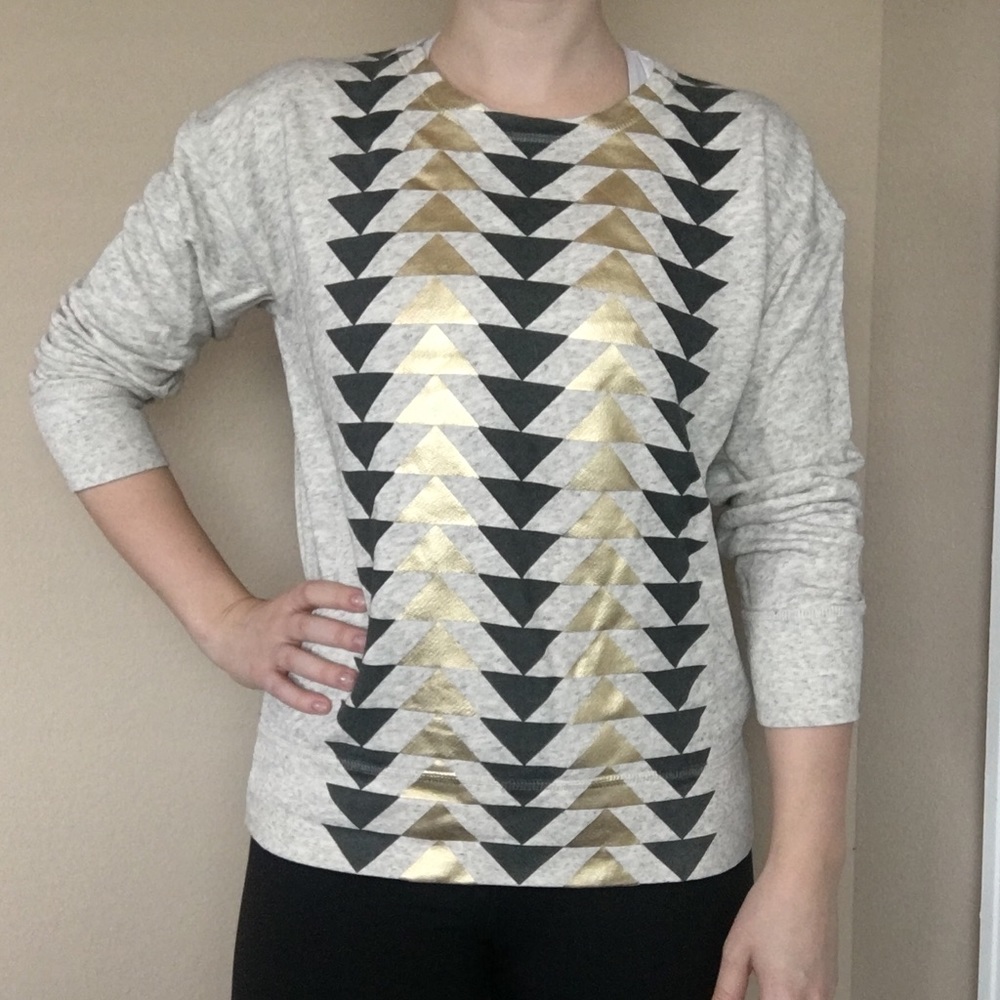 J. Crew Metallic Printed Sweatshirt