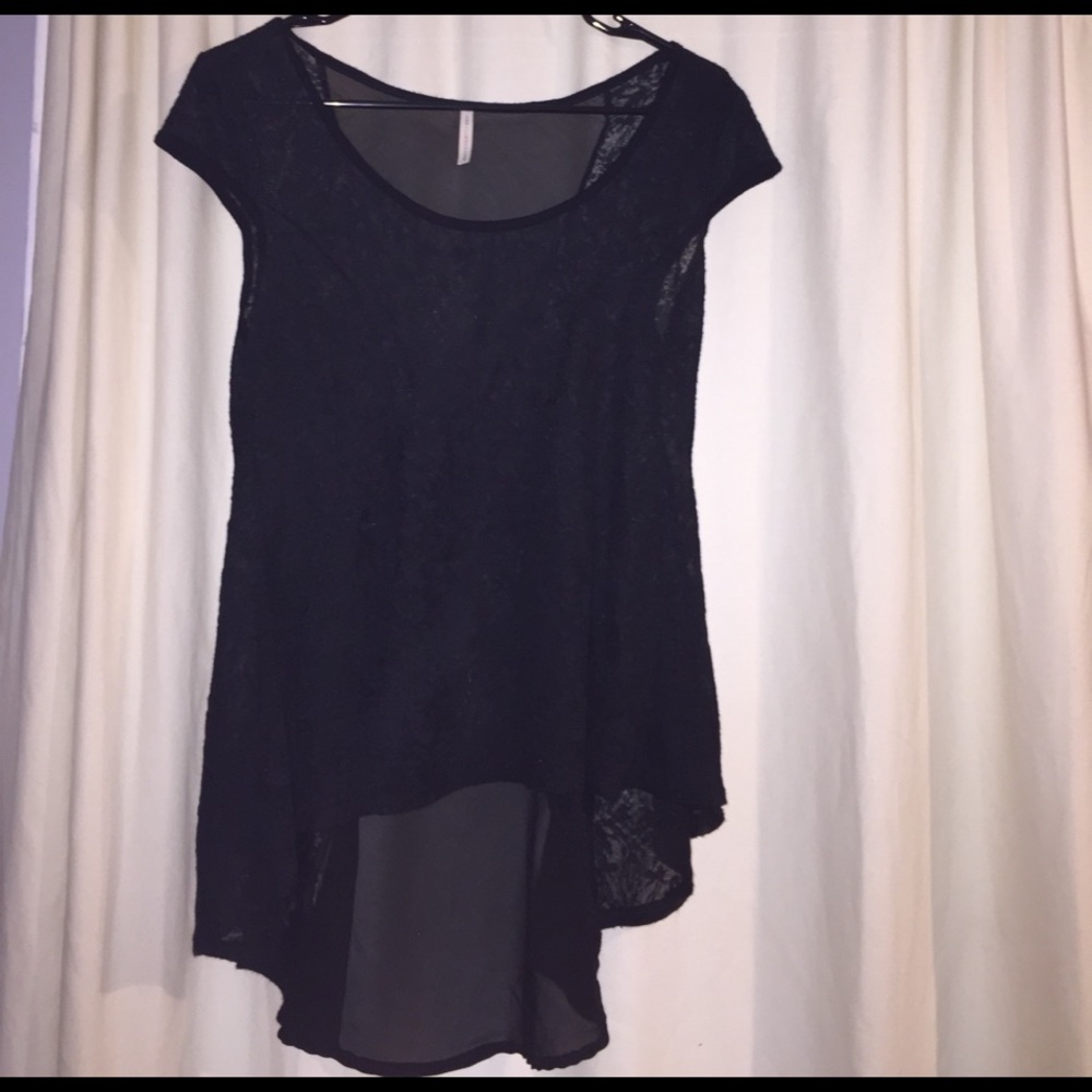 Sheer Peplum shirt