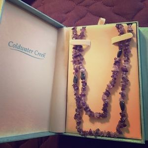 Coldwater Creek Amethyst Stone Necklace