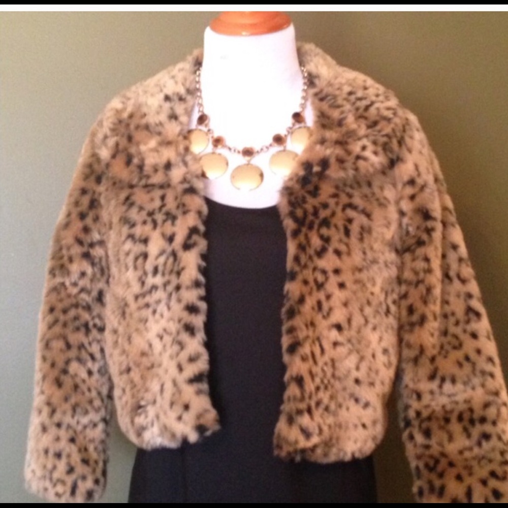 Amazing Faux Fur Leopard Jacket
