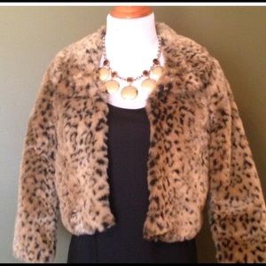 Amazing Faux Fur Leopard Jacket