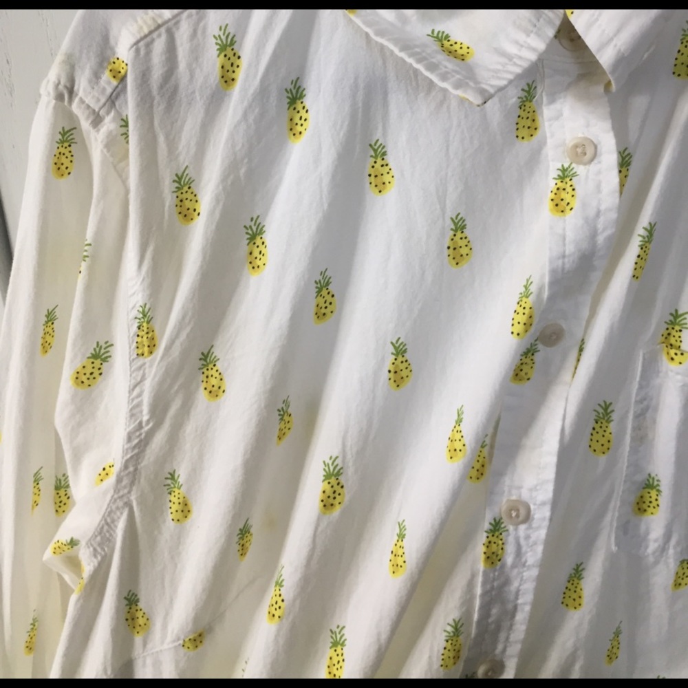 Pineapple button down shirt