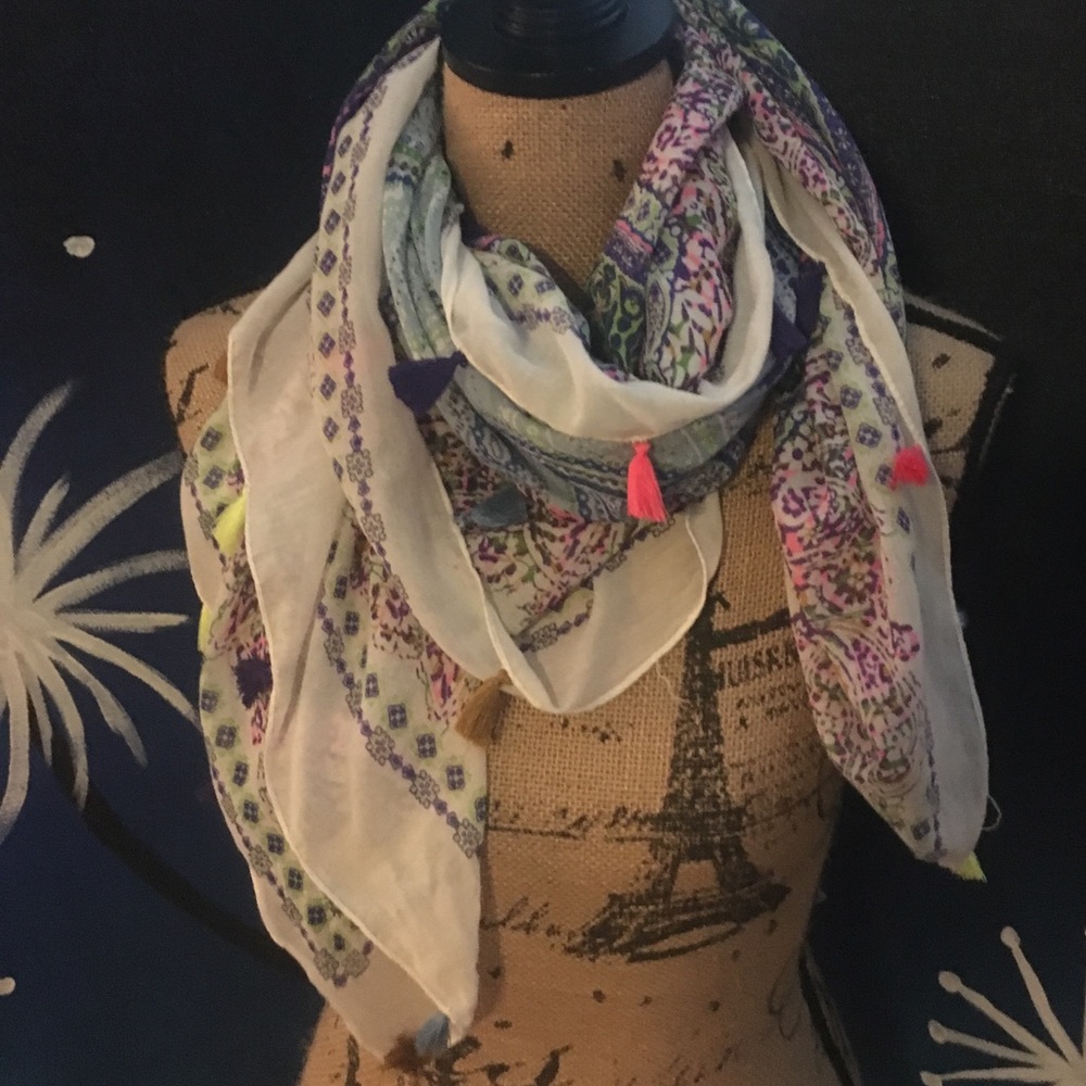 Neon hippie scarf