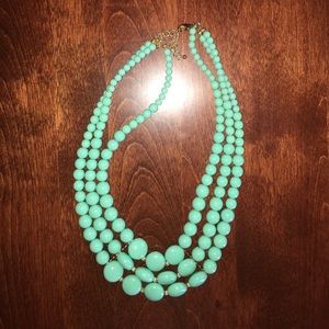 Mint green costume jewelry necklace