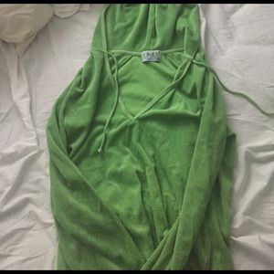 Green terry juicy couture hoodie