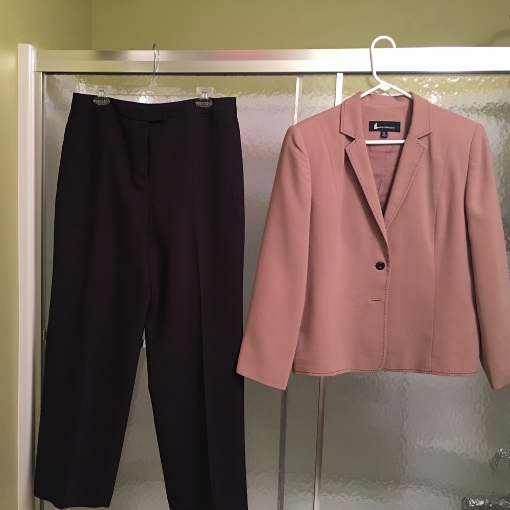 2 piece silk lined pant suit