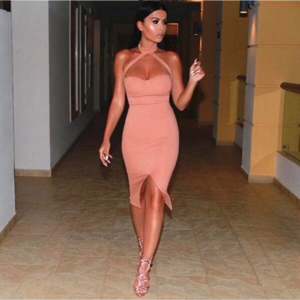 Pink Midi Mini Dress - Picture 1 of 4