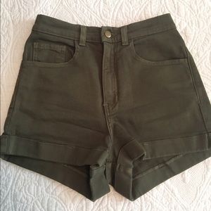 Army Green American Apparel Shorts