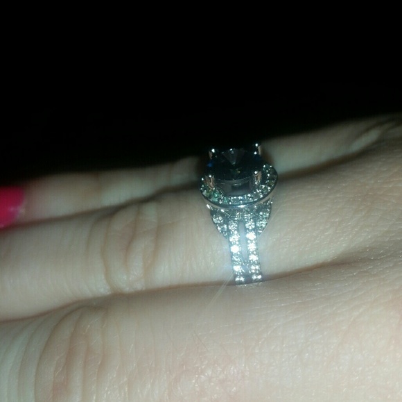 ⚠SOLD️⚠️Rainbow Mystic Topaz  925 Halo Ring - Picture 3 of 4