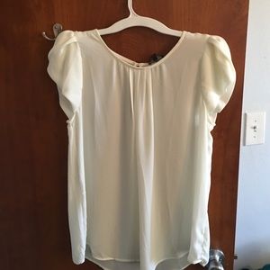 Tulip sleeve sheer blouse