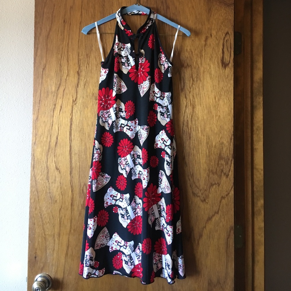 Asian style halter dress