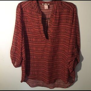 Aztec print blouse