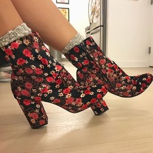 Presley Floral Velvet Boots