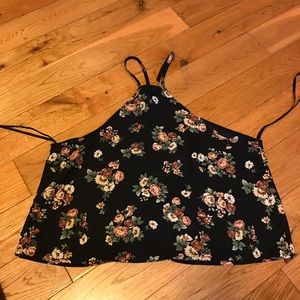 Floral Silk Crop Top