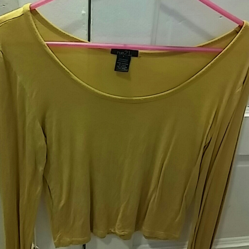 Yellow crop top