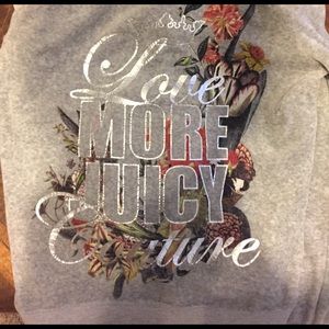 JUICY COUTURE velvet zip up hoodie