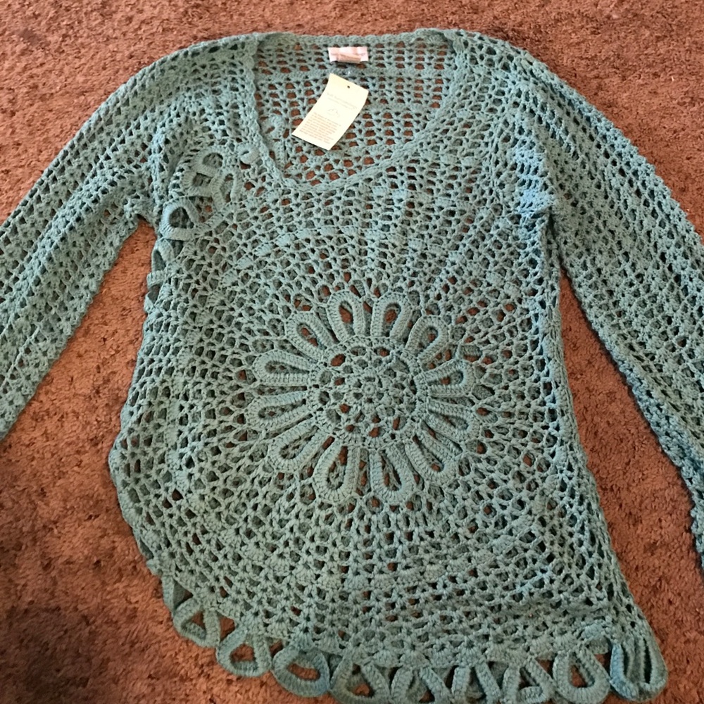 Soft surroundings crochet sweater