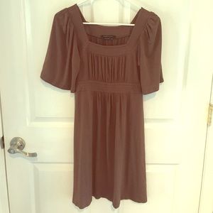 Brown sleeved BCBG dress