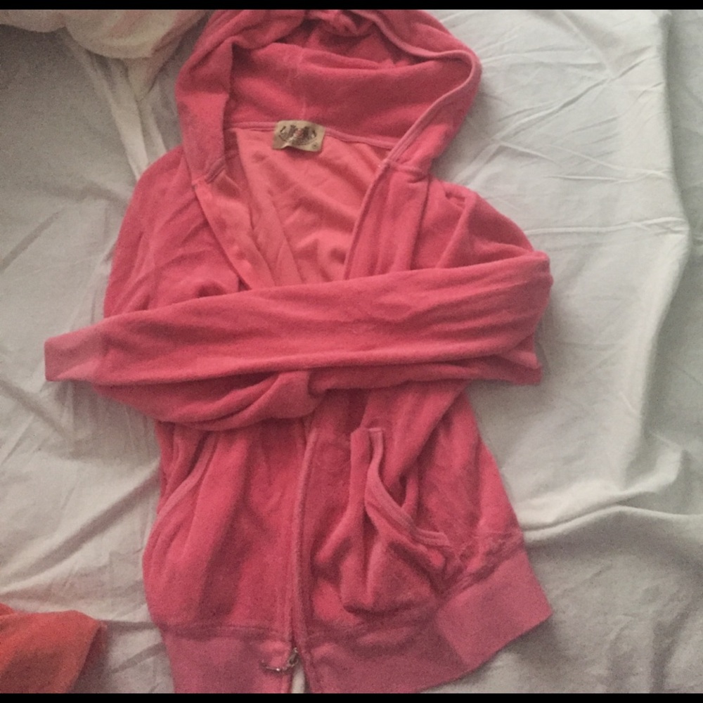 Pink terry juicy couture track jacket