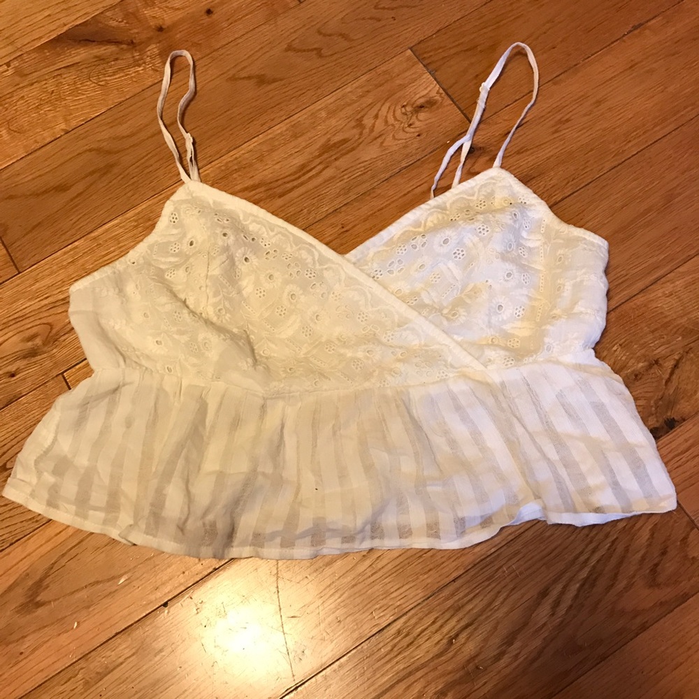 Dainty White Wrap Top