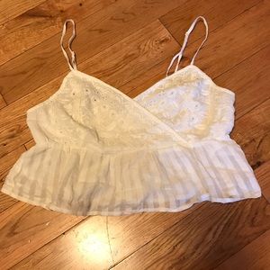 Dainty White Wrap Top