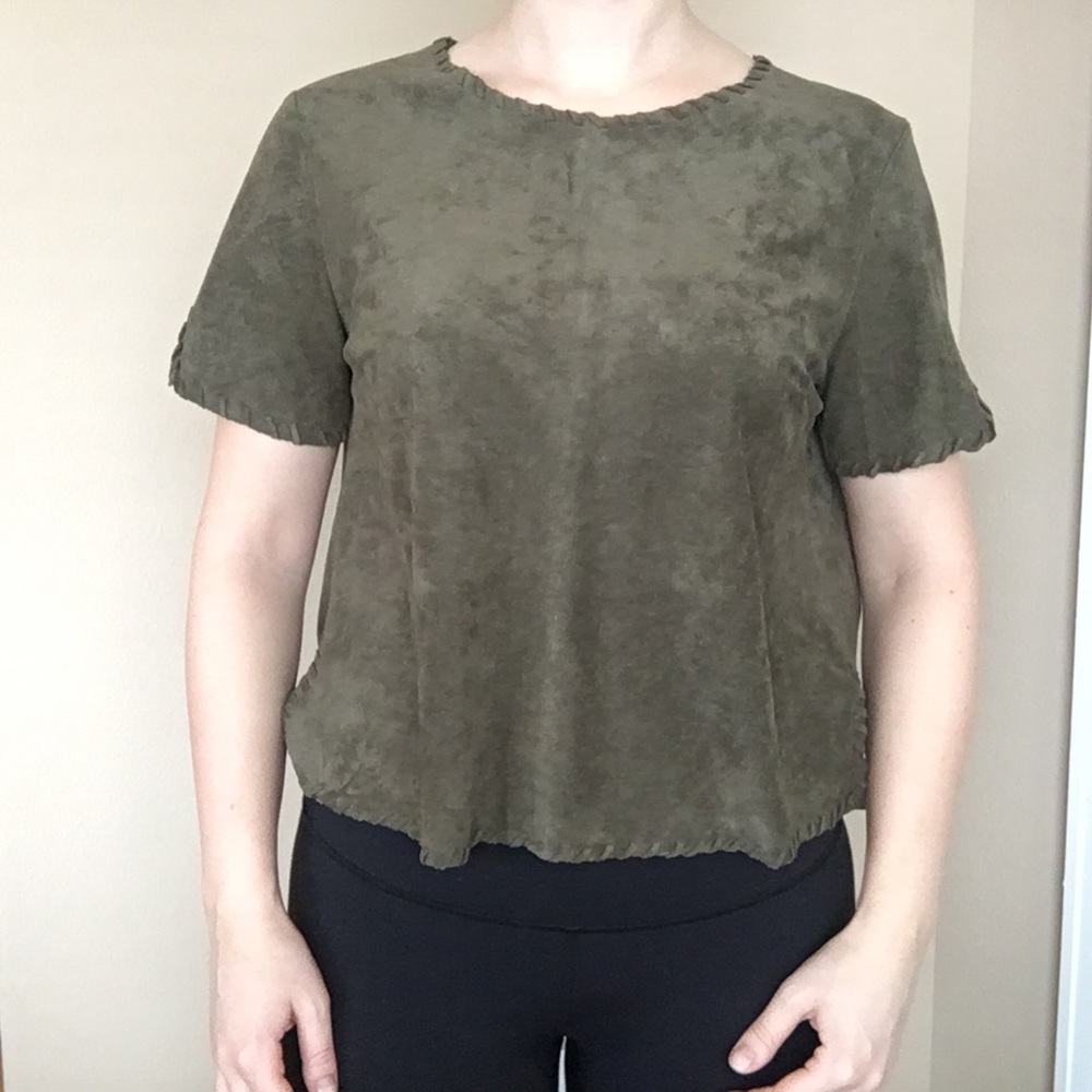 Faux Suede Tee