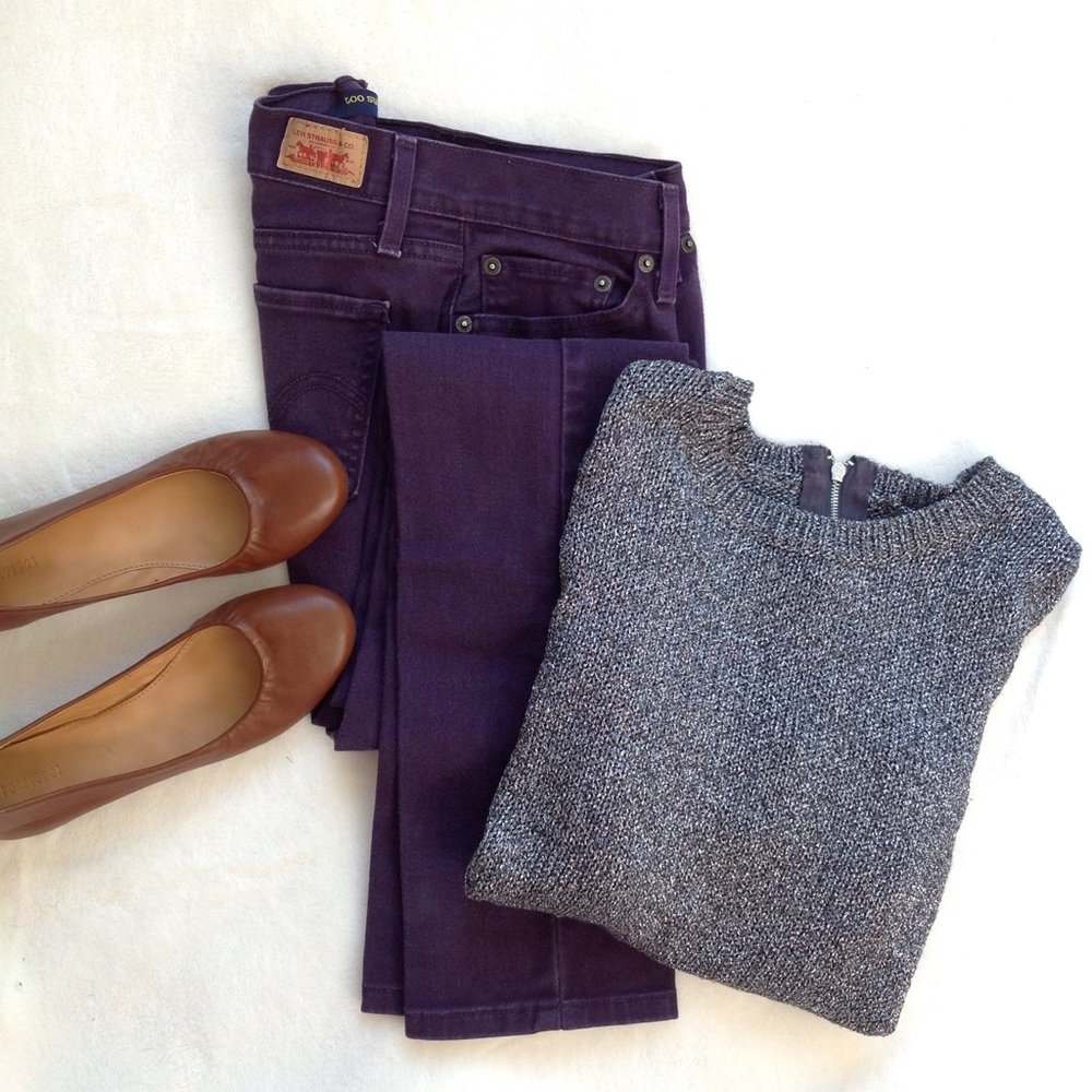 Levi's 524 too superlow purple straight jeans