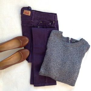 Levi's 524 too superlow purple straight jeans