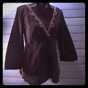 NWT Lavender Star Embellished Tunic Sz XL
