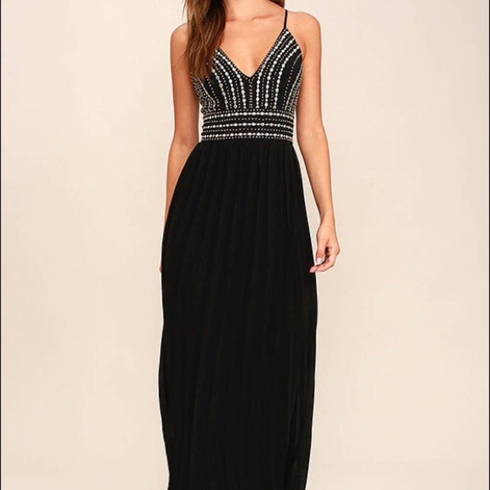 Lulu's Glamorous gala black formal dress sz. M